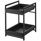 YAMAZAKI Crna metalna dodatna kuhinjska polica 30x42 cm Tower – Cijene