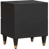  Noćni ormar 2 pcs Crna 40 x 33 x 46 cm Čvrsto drvo manga | shoptok.hr