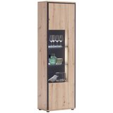 Livetastic VITRINA, antracit, prozorno, barve hrasta | Shoptok.si