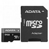 Adata uhs-i microsdxc 64GB class 10 + adapter AUSDX64GUICL10-RA1 memorijska kartica  cene