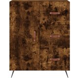  Visoka komoda dimljeni hrast 69 5x34x180 cm konstruiranog drva | shoptok.hr