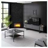 Hanah home TV polica Chrome Line Anthracite Black