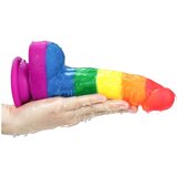Lovetoy Prider - realističen dildo iz tekočega silikona - 19 cm (mavrica) | Shoptok.si