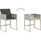  17-dijelni vrtni blagovaonski set s jastucima svijetlosivi | shoptok.hr