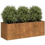 vidaXL Planter Rusty 120x40x40 cm Vremensko odporno jeklo | Shoptok.si