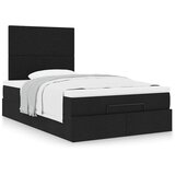 vidaXL Otomanski okvir kreveta s madraca crni 120x190 cm od tkanine Cijene