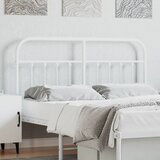 vidaXL Kovinsko vzglavje belo 140 cm | Shoptok.si