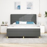  Podnice s madracem u tamnosivoj boji 180x200 cm tkanina | shoptok.hr