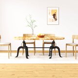  Blagovaonski Stol Masivno Drvo Manga i Čelik 180 cm | shoptok.hr
