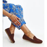 Gemre Brown fabric Fiammetta loafers | shoptok.hr