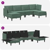  Komplet pohištva za dnevno sobo 6 pcs Morsko zelena Žamet, (5000283100) | Shoptok.si