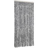 Zastor protiv insekata sivi i crno-bijeli 90 x 200 cm šenil | shoptok.hr