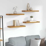  Polica na zidu 4 pcs Smeđa 60 x 23 x 4 cm Konstruirano drvo | shoptok.hr