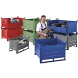 Heson zaboj za zlaganje z drsniki, dxš 1200 x 1000 mm, nosilnost 1000 kg, modra, od 1 kosov | Shoptok.si