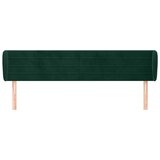  Uzglavlje s ušima tamnozeleno 163x23x78/88 cm baršunasto | shoptok.hr