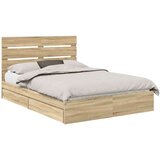  Postelja s shranjevanjem z vzglavjem Sonoma hrast 140 x 200 cm, (5000106638) | Shoptok.si
