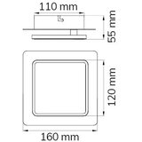 Wofi 4785.01.10.9000 - LED zidno svetlo SUTTER LED/4,5W/230V 3000K crna | Eponuda.com