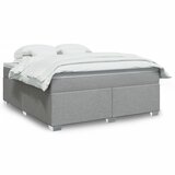 vidaXL Box spring postelja z vzmetnico svetlo siva 180x200 cm blago Cene