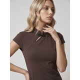 Sinsay Pamučna bluza s ukrasnim prorezom na izrezu | shoptok.hr