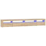 Maison Chic TV omarica - TV stojalo - Televizijska omarica z LED lučkami sonoma hrast 270x35x40 cm, (21699067) Cene