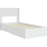  Krevetna konstrukcija s pohranom i uzglavljem Bijela 90 x 190 cm | Shoptok.si