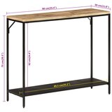  Konzolni stol 90x30x75 cm grubo masivno drvo manga i željezo | shoptok.hr