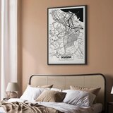  Slika - City Plan: Gdansk (1 Part) Vertical 40x60 U crnom drvenom okviru | shoptok.hr