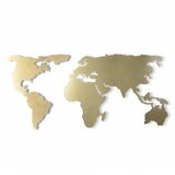 WALLXPERT world map silhouette gold Cene