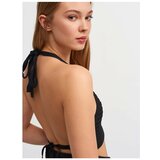 Dilvin 1011 Lace-Up Knitwear Bustier-black Cene