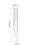 Open Design OR80636 - Luster na sajli OTA 6xG9/8W/230V crna | Eponuda.com