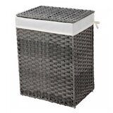 Songmics Košara za rublje od umjetnog ratana 90L siva | shoptok.hr