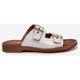 Zazoo Leather Flat Sandals With Buckles 3020 Worn Gold | ePonuda.com