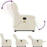 vidaXL Električni masažni naslonjač na podizanje od baršunasti krem | shoptok.hr