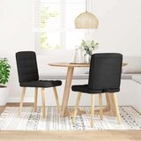 vidaXL Jedilni stoli 2 kosa črno blago | Shoptok.si