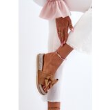 Boto FK1 Women's Platform Sandals with Bow Camel Aflia | Shoptok.si