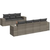  8-dijelni set vrtnih sofa od poliratana s jastucima sivi | shoptok.hr