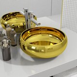 The Living Store Umivalnik keramičen 40x15 cm zlat - Umivalnik, (21750055) | Shoptok.si
