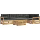  Set vanjskih sofa 6 kom. Bijela i antracit Poliester | shoptok.hr