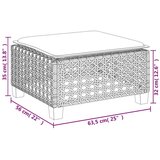  Vrtni tabure s jastukom crni 63 5x56x32 cm od poliratana | shoptok.hr