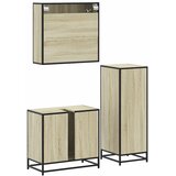  3-dijelni set kupaonskog namještaja boja hrasta sonome drveni | shoptok.hr