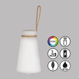 Fischer & Honsel Bela/rjava LED namizna svetilka (višina 20 cm) Bruno – | Shoptok.si