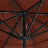 vidaXL Zunanji senčnik z aluminijastim drogom 600 cm terakota | Shoptok.si