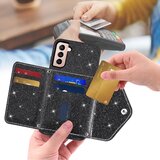 INORCO Bleščeč ovitek za telefon Samsung Galaxy S23 z držalom za kartice, usnjenim ovitkom TPU z naramnico, (22035749) | Shoptok.si