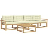  Set vanjskih sofa 4 kom. Bijela i krem | shoptok.hr