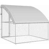  za pse s pohranom Srebrno 2 x 2 x 2 m Pocinčani čelik | Eponuda.com