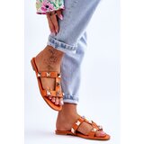 Boto Women's Slippers With Large Studs Orange Mercure | ePonuda.com