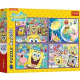 Trefl Puzzle Ludi svet Sunđer Boba - 4x250 delova Cene
