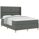 vidaXL Box Spring Postelja z Blazino Temno Siva 140x190 cm Tkanina, (22050321) | Shoptok.si