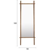 White Label Stoječe ogledalo z lesenim okvirjem 58x160 cm Solene – | Shoptok.si