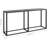 vidaXL Konzolni stol crni 160 x 35 x 75,5 cm od kaljenog stakla | shoptok.hr